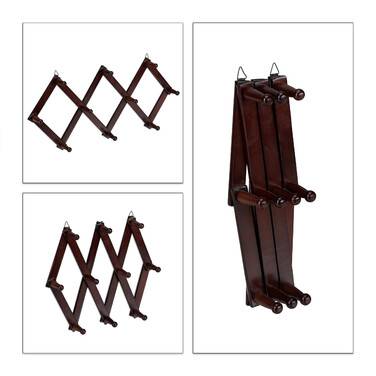 Relaxdays Wooden Folding Clothes Rack