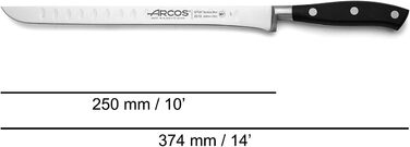 Набір ножів Arcos Riviera Santoku (3 шт.) - 180 мм, сталь Nitrum, рукоятка POM, чорний