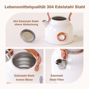 Чайник електричний NESSGRAIM Retro, 1.7л, нержавіюча сталь, з LED-індикатором, чорний