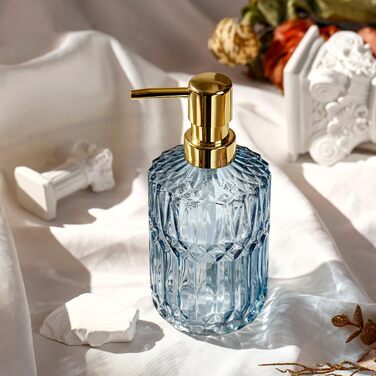 Скляний дозатор для рідкого мила YunNasi: зелений та синій, для кухні, ванної, пральні