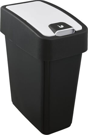 Преміум відро для сміття Keepkeeper з кришкою-відкидним механізмом, Soft Touch, 10 л, Magne, графітово-сірий колір