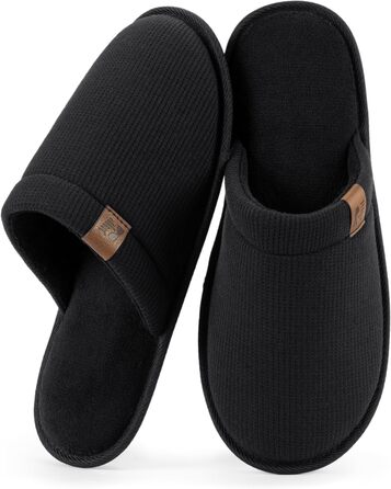 Чоловічі тапочки RockDove LiteStep з вафельної в'язки для дому, чорні (47/48 EU)