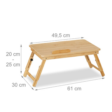 Relaxdays Folding Laptop Table made of Bamboo