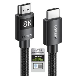 Кабель HDMI 2.1 UGREEN 10K/8K/4K з підтримкою 120Hz/144Hz, 48Gbit/s, eARC, HDR 10+, Dolby Vision, VRR, 2 метри
