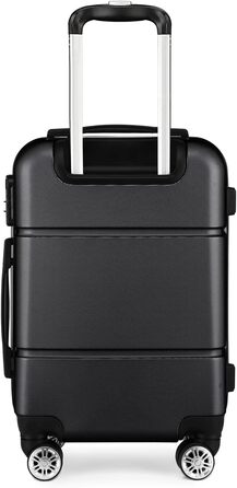 Чемодан ручної поклажі KONO з жорсткою оболонкою, на колесах, 55x38x22 см, 33 літри, ABS, чорний