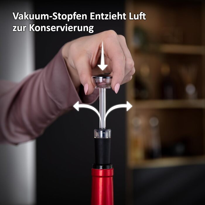 Електричний відкривач вин Haier з нержавіючої сталі. Набір з декантером, вакуумним ковпачком, різаком фольги та автоматичним відкривачем. Преміум подарунок для поціновувачів вина.
