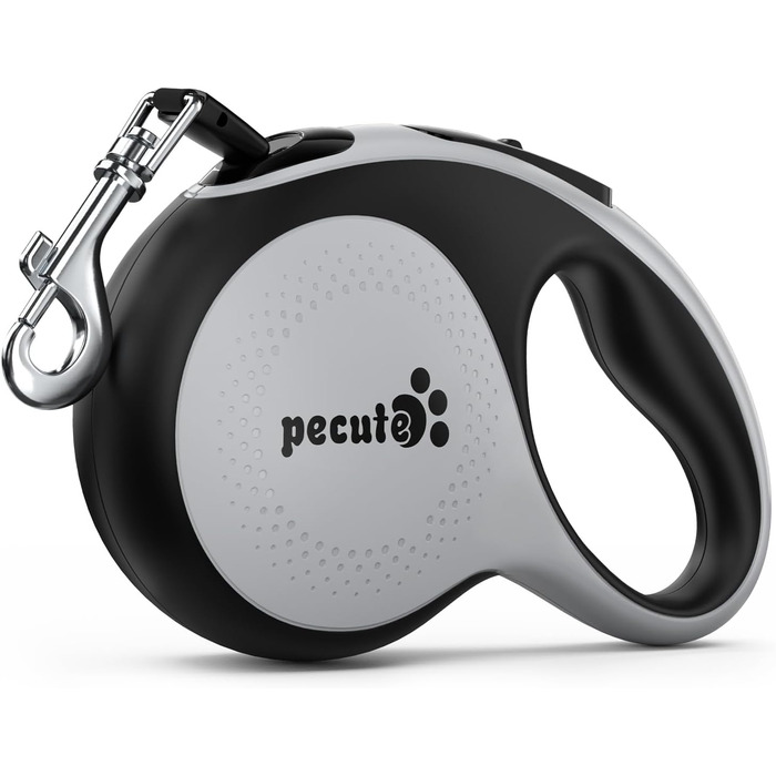 Рулетка для собак Pecute 8м, 50 кг, зелена/сіра, антизаплутування, швидке гальмування