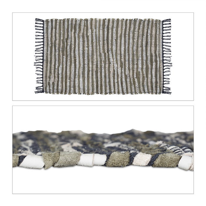 Relaxdays Patchwork Rug, 60x100 cm