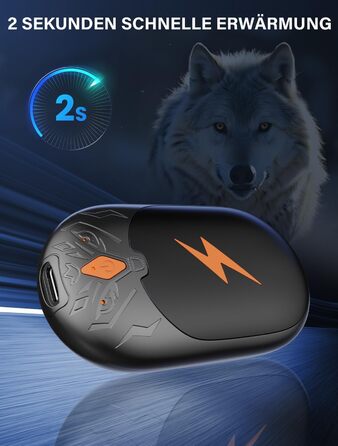 Електричні грілки для рук 2 шт. - ультралегкі, перезаряджаються, з 3 режимами нагріву, до 24 годин роботи, USB, для активного відпочинку взимку, чорні, з магнітом