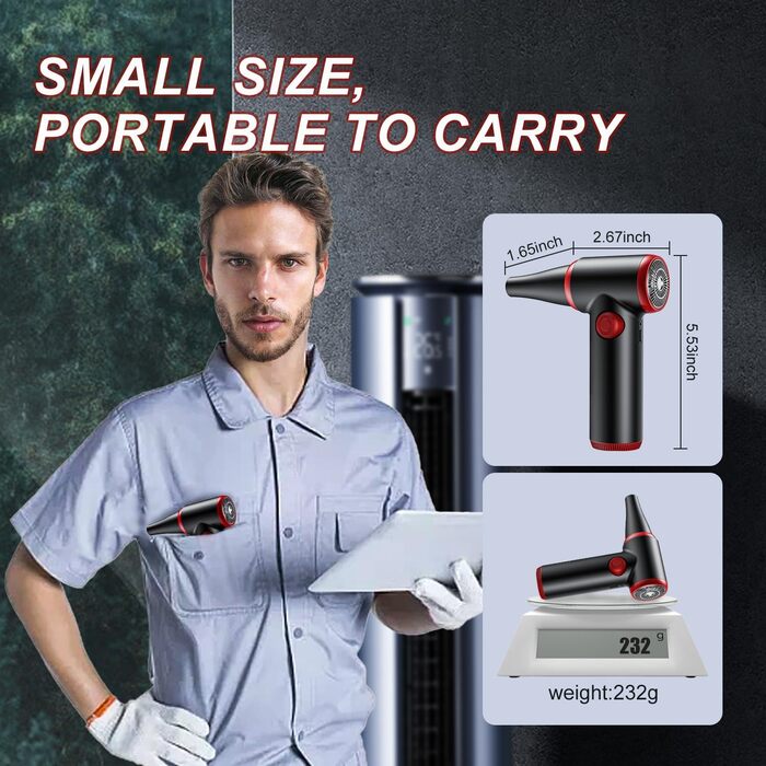 Електричний пилосос для видалення пилу ATENGEUS з регулюванням швидкості, 100500 об/хв, з LED-підсвічуванням, для ноутбуків, ПК, офісних пристроїв, диванів