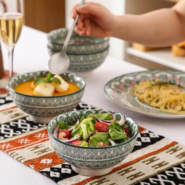 Сервіз столовий порцеляновий Vancasso MANDALA 16 предметів, комбінований, ручної роботи, для 4 осіб, богемський стиль