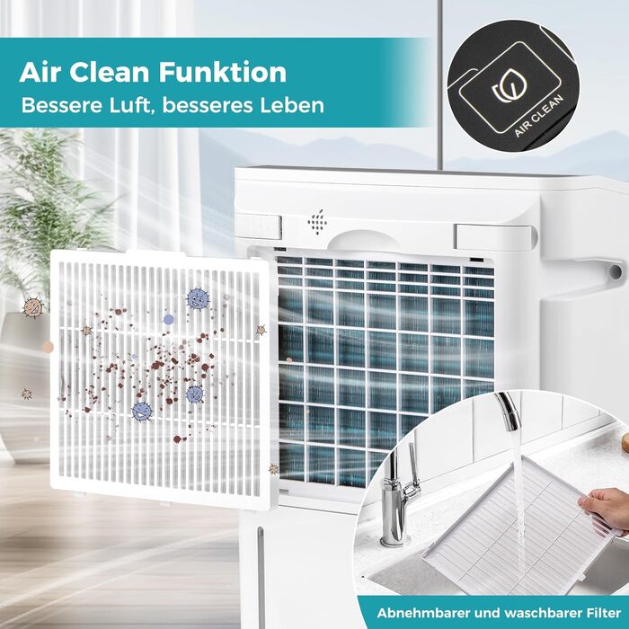 Вологопоглинач повітря COSTWAY з 4 режимами, 24-годинним таймером, вентилятором та режимом сну, 5л баком та зливним шлангом, LED-дисплеєм, для приміщень до 250м³ (100м²), продуктивність 28.5л/день