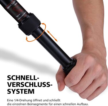 Штатив Rollei C5I Orange: легкий, алюмінієвий, для макрозйомки та подорожей | Monopod