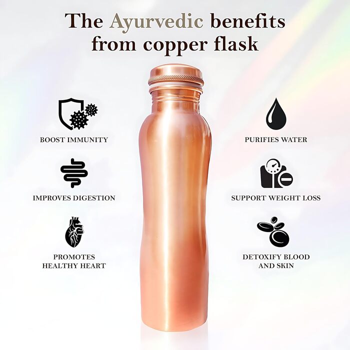 Copper water bottle with diamond cut design, leak-proof, Ayurvedic drinking vessel, copper vessel for sports, gym, outdoors, yoga (Design 3)