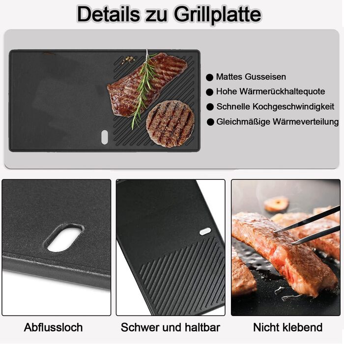 Чавунний Grillrost для Weber Spirit I & II 200 серії, Spirit E-210, E-220, S-210, S-220. Замінна частина, чавунний Grillrost, 44,5 см. Сумісний з Weber 7637