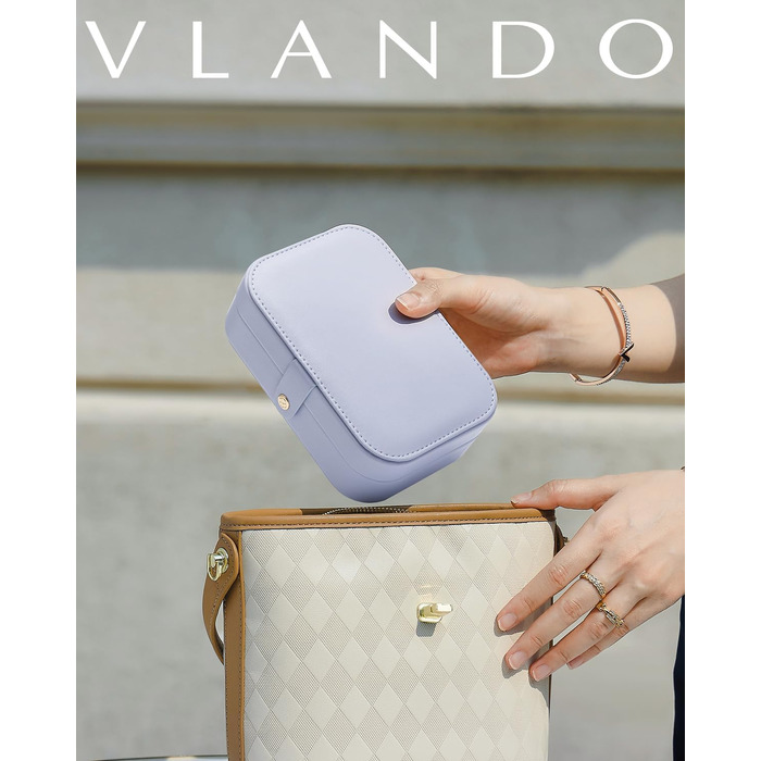 Косметичка для прикрас Vlando, органайзер для ювелірних виробів, дорожній, світло-фіолетовий