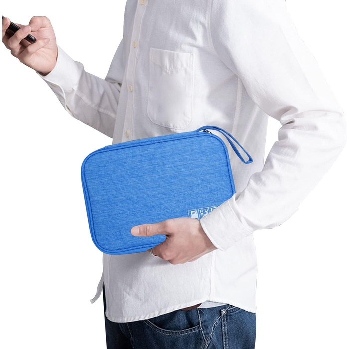 Органайзер для кабелів та аксесуарів A-sky Blue: для подорожей, бізнесу та роботи