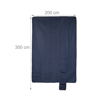 Relaxdays XXL Ковдра для пікніка 200x300 см Waves