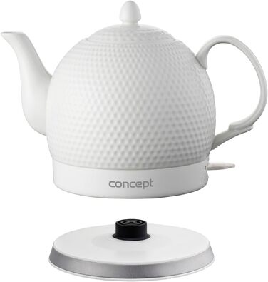 Concept Golf RK0050 Electric Kettle - Ceramic 1.2L, White - 3D Golf Ball Design