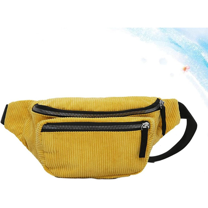 Жіноча бананка VALICLUD (2 шт.) - поясна сумка на талію, сумка через плече, зелена (жовта)