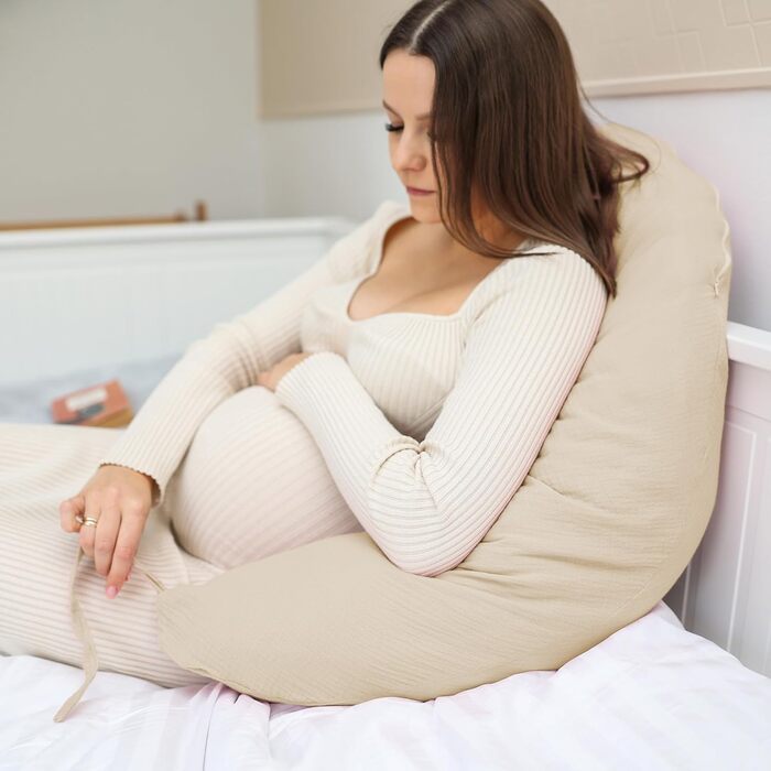 Подушка для вагітних Totsy Baby XXL: підтримка тіла, комфортний сон, бавовна Oeko-Tex, 190 см