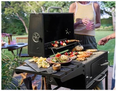 Садовий вугільний гриль на колесах XXL Grill Meister