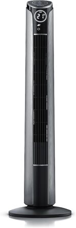 Вентилятор підлоговий Brandson Titan 108cm з пультом керування, нахил 10°, 4 режими, 3 швидкості, сталевий колір