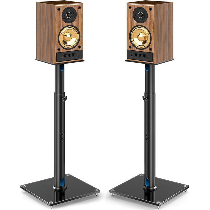 Підставка для колонок 5Rcom для саундбар/Surround Sound, 360° обертання, регулювання висоти, пара, 81.3-109.2 см, з кабельною організацією, чорний