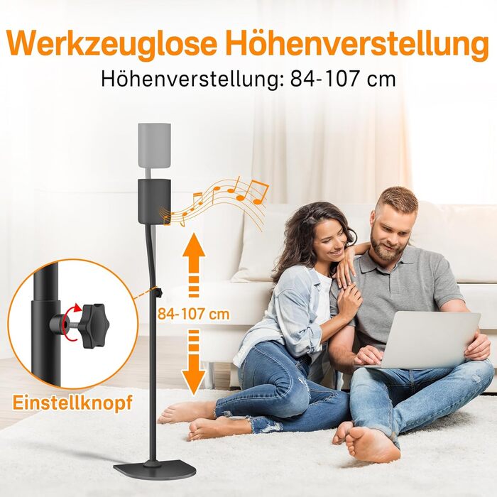 Підставка для сателітної акустики 2 шт. Розширювана висота 33-42 см - для LG, Vizio, Sony, Samsung