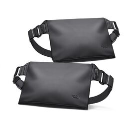 Водонепроникна поясна сумка YOSH з регульованим ремінцем (2 шт.), Drybag, для активного відпочинку, водного спорту, плавання, катання на човні - чорний