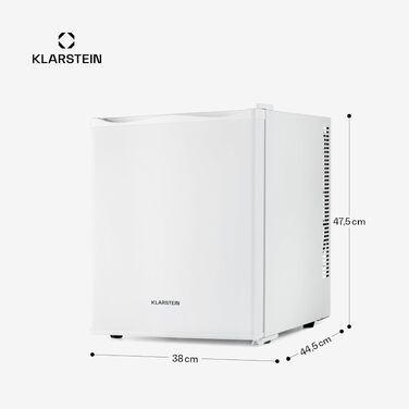 Міні-холодильник Klarstein 30л для напоїв та косметики, білий. Компактний міні-бар, тихий холодильник з регульованими полицями, 5-15°C