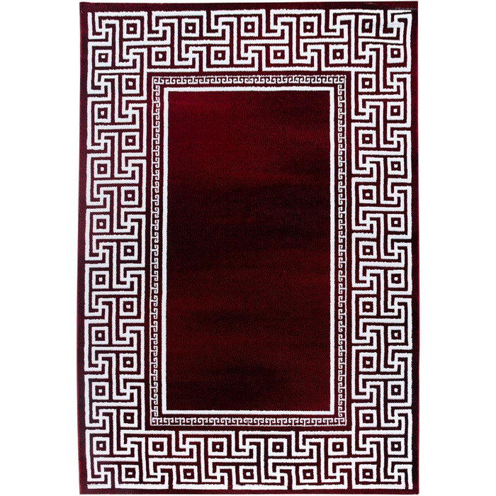 Килим для вітальні, спальні, кухні 140x200 см Чорний, сучасний дизайн, короткий ворс, легко миється, м'який