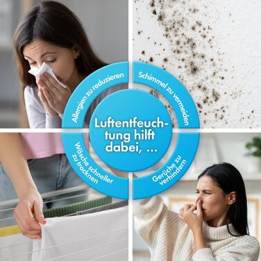 Електричний осушувач повітря VonHaus 20л/добу з Wi-Fi, для підвалу та приміщень до 20м², з таймером та шланг для відведення конденсату, сумісний з Alexa & Google Home