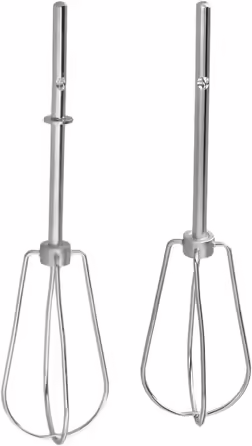 Stainless steel wire whisk, 2-piece set. Whisk with four wires, compatible with electric hand mixers of the KHM series, compatible with KitchenAid.