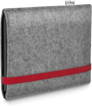 Чохол для Kindle Paperwhite 7-го покоління | Стильний чохол для електронного читача Leon | Вовняний фільц, Made in Germany (Антрацит - зелений) (Світло-сірий - червоний)