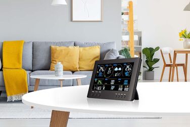 Метеостанція Bresser ClearView 7002586 з Wi-Fi та зовнішнім датчиком: Професійний 7-в-1 сенсор (вітер, вологість, температура, опади, УФ-індекс, освітленість), чорна