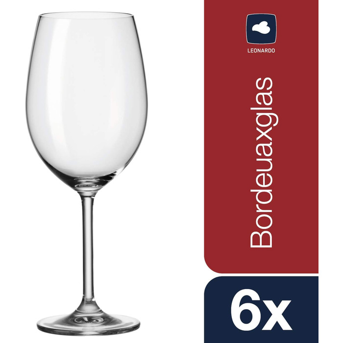 Келихи для вина Leonardo Daily Bordeaux, 6 шт., 640 мл, 063317