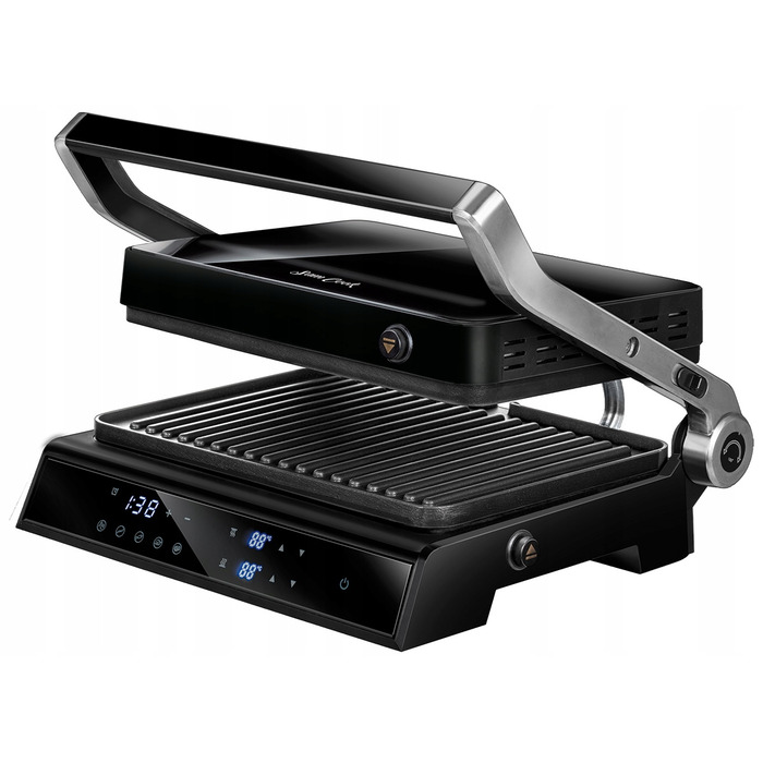 Електричний гриль Sam Cook, чорний, 2200 Вт, з сенсорною панеллю