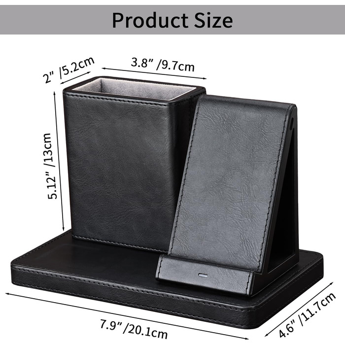 KINGFOM 3-в-1 Індукційна Зарядна Станція: для iPhone, iWatch, AirPods - Чорний