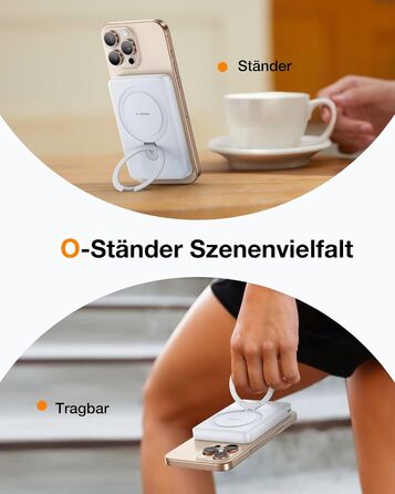 TORRAS Power Bank 5000mAh з MagSafe, 22.5W PD, USB-C, для iPhone 17 Pro Max та інших моделей