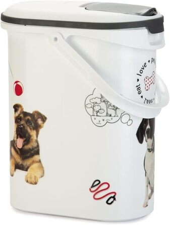 Контейнер для корму для собак Curver Love Pets 10 л – Герметичний, білий, для сухого корму (до 4 кг)