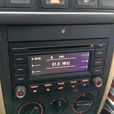 Автомагнітола SCUMAXCON RCN210 для VW Golf MK4, Polo, Passat B5 з Bluetooth, USB, MP3, AUX, SD, CD-програвачем та ISO-адаптером
