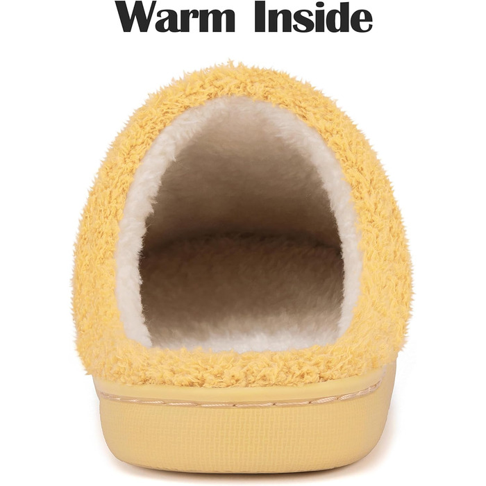 Тапочки зимові Mishansha для жінок та чоловіків, теплі плюшеві, з піною Memory Foam, розмір 36-47, жовті