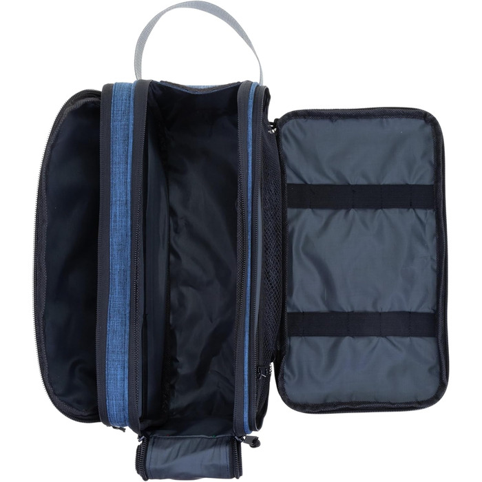 Туалетна сумка-органайзер для подорожей: велика модель для жінок та чоловіків, блакитно-чорна (13028)