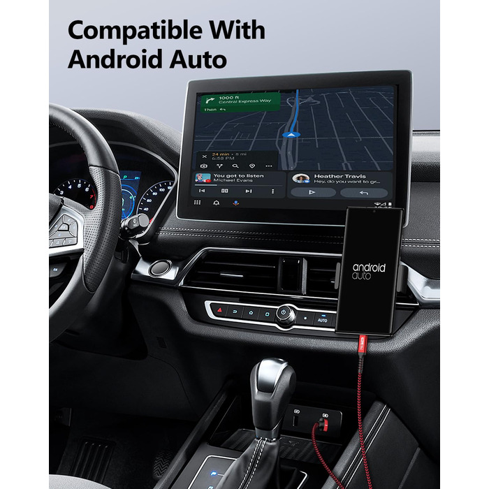 Кабель USB-C SUNGUY 30см, USB Type-C - USB 3.0, 0Gbps, для iPhone, Galaxy, Google Pixel, Android Auto, Huawei, червоний