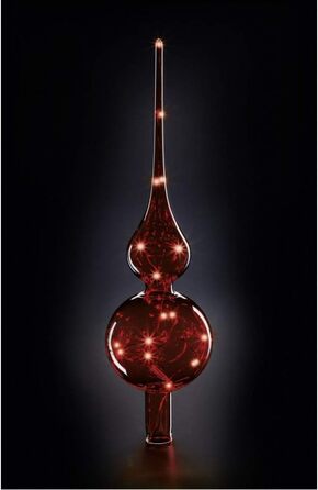 Lumix® Tree Topper Rotating LED Glass Christmas Tree Top 29cm Hand-Blown with String Lights Christmas Tree Ornament Decoration 1 Piece MADE IN GERMANY 76032