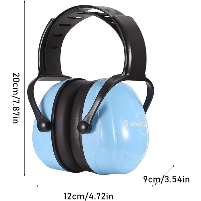 Навушники для захисту вух для малюків 0-2 роки - шумозахисні навушники для літака, сну та повсякденного використання | Регульовані, м'які та легкі для новонароджених та малюків, (дитячий блакитний)