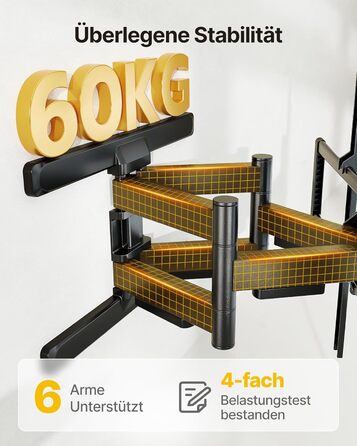Кріплення для телевізора monTEK поворотне, 43-100 дюймів, до 60 кг, VESA 800x600