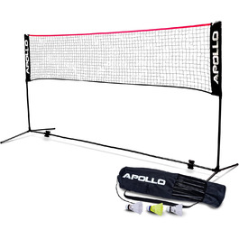 Apollo Adjustable Badminton & Volleyball Net Set - 300cm, 400cm, 500cm - Indoor/Outdoor