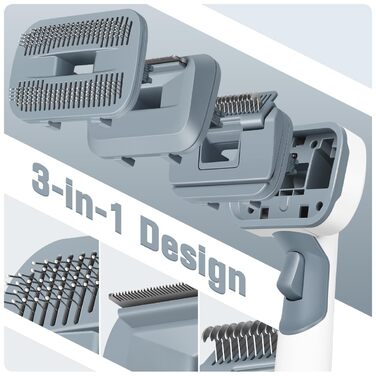 Насадка для пилососа 3-в-1 для видалення шерсті, підшерстка та ковтунів, 32 мм/35 мм, підходить для більшості пилососів